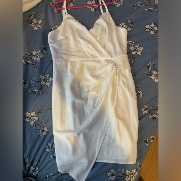 Windsor White Wrap-Front Mini Dress - Picture 5 of 5